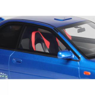 SUBARU IMPREZA WRX TYPE R STI VER. V LIMITED SONIC BLUE 1999 OttO mobile 1:18 Resinemodell (Türen, Motorhaube... nicht zu öffnen!)
